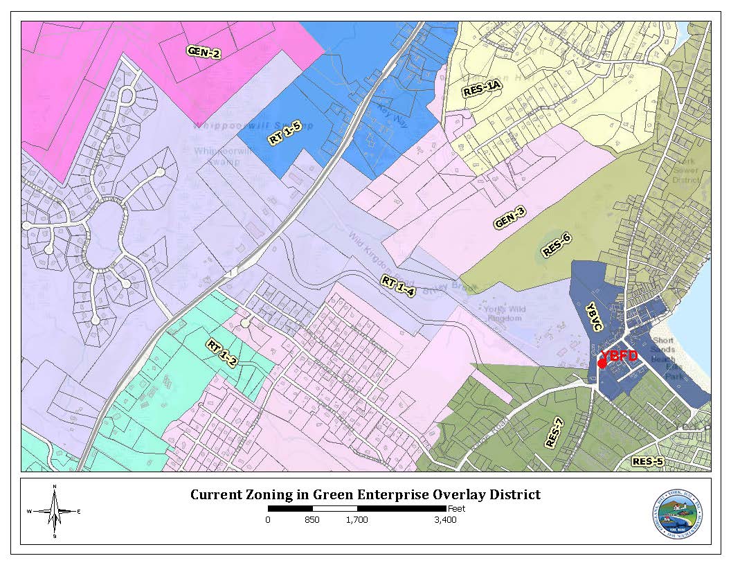 Current Zoning in the York Beach Greenway Area